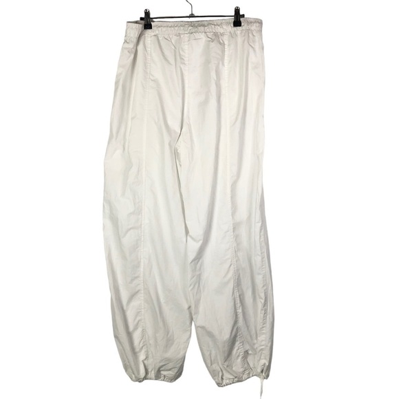 Zara White Baggy Tapered Leg High Rise Pull On Pants XL - Picture 2 of 4
